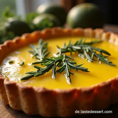 Rustikale Pfifferling Tarte mit gr&uuml;nem Spargel und Rosmarin Rezeptkarte