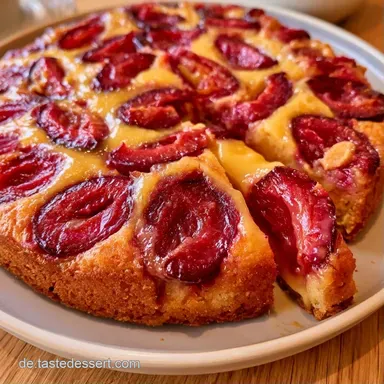 Pflaumenkuchen mit Pudding f&uuml;r 12 St&uuml;cke Rezeptkarte