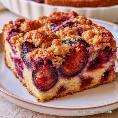 Pflaumenkuchen mit Streuseln in 85 Min Rezeptkarte