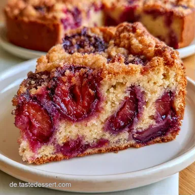 Pflaumenkuchen mit Streuseln (R&uuml;hrteig) Rezeptkarte