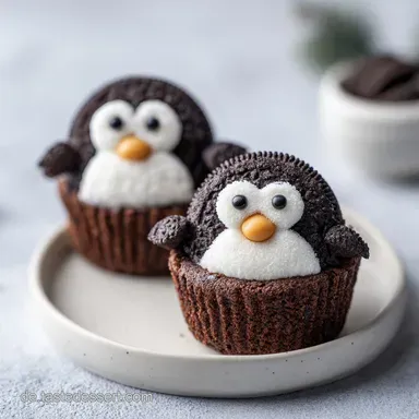 Pinguin Muffins mit Oreo: Schokoladiges Rezept in 50 Minuten Rezeptkarte