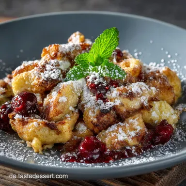 QuarkWolkenSchmarrn Schnelles Fr&uuml;hst&uuml;cksrezept KaiserschmarrnStil Rezeptkarte