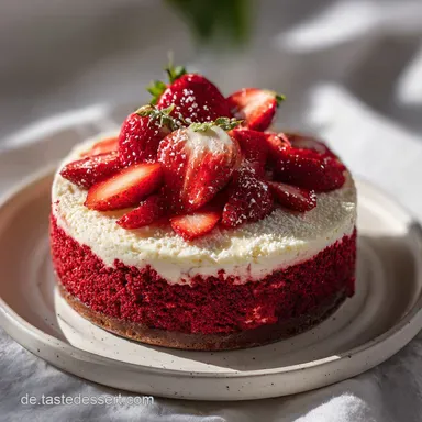 Red Velvet Strawberry Cheesecake f. 12 Rezeptkarte
