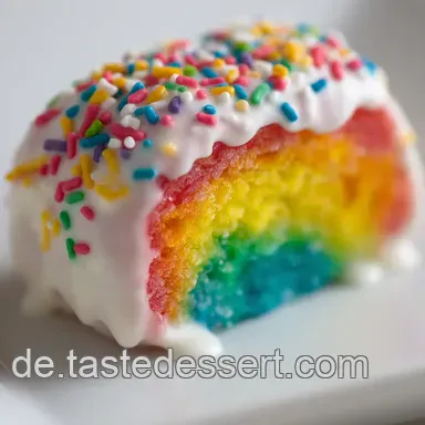 Regenbogenkuchen: Mein leuchtender Glückskuchen! Rezeptkarte