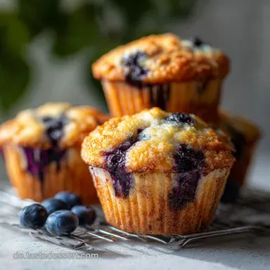 Rezept f&uuml;r Blaubeer Muffins: Mit Joghurt in 30 Min Rezeptkarte