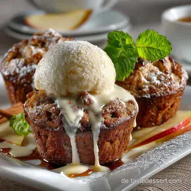 ApfelrosenMuffins So gelingen die eleganten ZimtKuchen für den Kaffeetisch Rezeptkarte