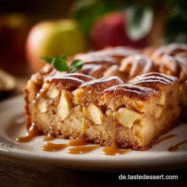 Apfelkuchen mit Apfelmark Omas Trick f&uuml;r saftigen Genuss ohne viel Zucker Rezeptkarte