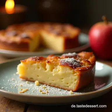 Apfelkuchen mit Pudding Omas Rezept f&uuml;r perfekten Genuss Rezeptkarte