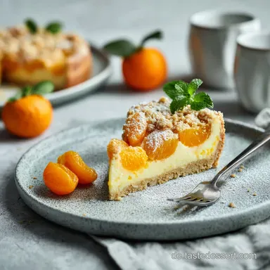 MandarinenSchmandStreuselkuchen Rezept vom Blech - Saftig Rezeptkarte
