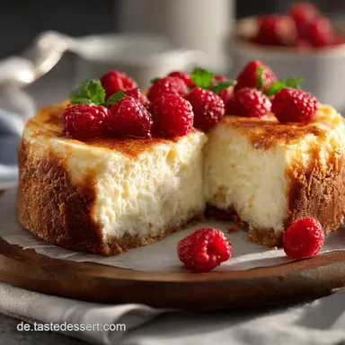 Cheesecake Ultracremiger K&auml;sekuchen im Wasserbad backen Rezeptkarte