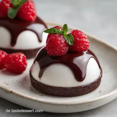 Schoko-Himbeer-Mousse-Kuppeln f&uuml;r 6 Portionen Rezeptkarte