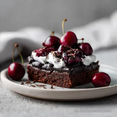 Schoko-Kirsch-Blechkuchen in 50 Minuten f&uuml;r 22 Personen Rezeptkarte