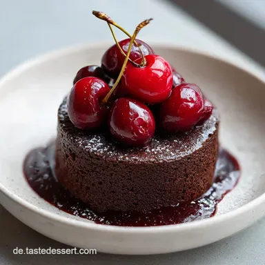 Schoko-Kirschkuchen Rezept f&uuml;r 12 Portionen Rezeptkarte