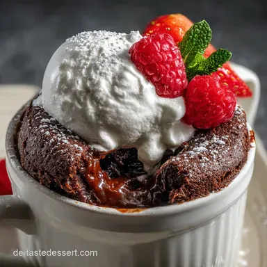 Tassenkuchen Rezept mit Schokolade in 5 Minuten Rezeptkarte