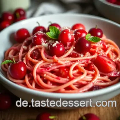 Sommerliche Erdbeer-Spaghetti mit der Eis Spaghetti Maschine – Ein Genuss Rezeptkarte