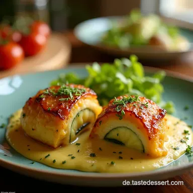 ZucchiniSchinkenR&ouml;llchen mit K&auml;se Mein liebstes VesperRezept Rezeptkarte