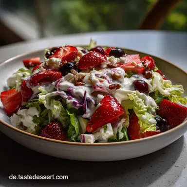 Schnell Und Einfach Zubereiteter Sommersalat Mit Gesundem Jogurth Dressing Rezeptkarte