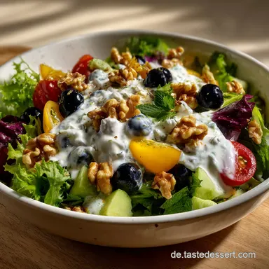 Schnell Und Einfach Zubereiteter Sommersalat Mit Gesundem Jogurth Dressing