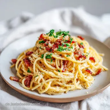 Original Spaghetti Carbonara: In 15 Minuten Rezeptkarte