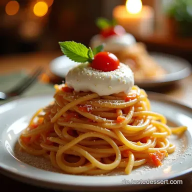 Spaghetti Eis Dessert im Glas So lecker wie beim Italiener Rezeptkarte