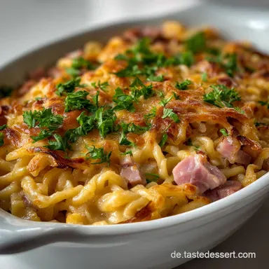Sp&auml;tzle Schinken Pfanne Schnell One Pot Sp&auml;tzle Sc: Cremig in 25 Min Rezeptkarte