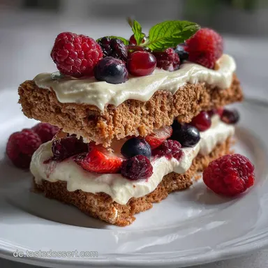 Spekulatius Mascarpone Sandwiches: Blitz-Dessert mit Gl&uuml;hbeeren Rezeptkarte
