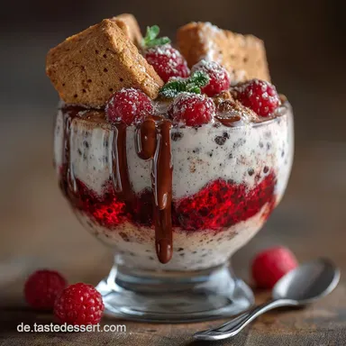 SpekulatiusHimbeerTräumchen Blitzschnelles Dessert im Glas Rezeptkarte