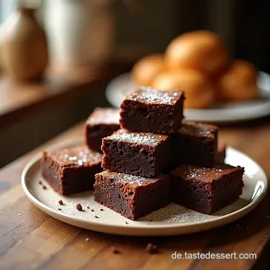 Vegane Brownies S&uuml;ndhaft saftig einfach backen Rezeptkarte