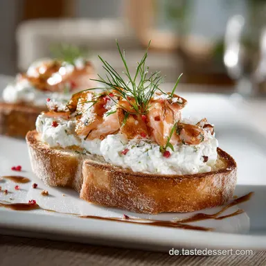 Toast Variante: Bayerischer Gourmet Toast mit Forellenmousse Kren