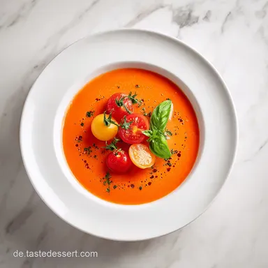 Tomatensuppe nach G&auml;rtnerin Art f&uuml;r 4 Rezeptkarte