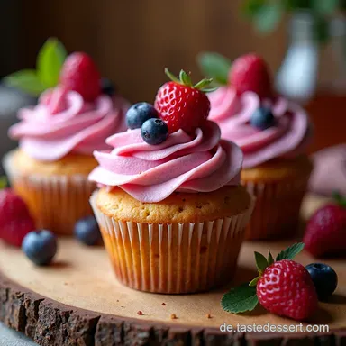 Triple Berry cupcake cupcake cupcake Traum Saftig Lecker Rezeptkarte