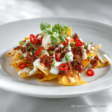 Nachos Rezept: Beste Rindfleisch-Chili-Nachos selber machen Rezeptkarte