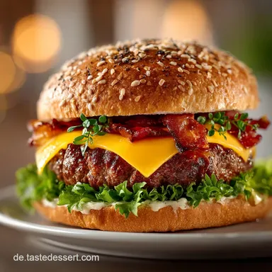 Klassischer Cheeseburger selber machen Saftig schmelzend und unschlagbar Rezeptkarte