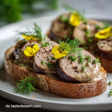 Leckere vegane Leberwurst als einfaches und schnelles Rezept: Herzhaft & Streichzart Rezeptkarte