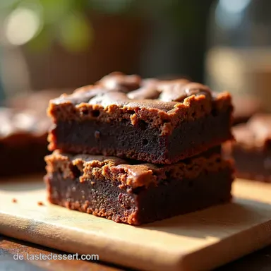 Vegane Double Layer Brookies Das ultimative SchokoDoppelpack f&uuml;r die Kaffeetafel Rezeptkarte