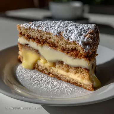 Vegan Bienenstich Cake: Klassiker mit cremiger F&uuml;llung Rezeptkarte