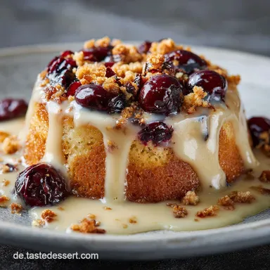 Veganer Kirschkuchen mit Pudding und Streuseln: Der beste Klassiker! Rezeptkarte