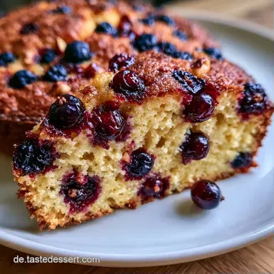 Veganer Nusskuchen Mit Johannisbeeren Rezeptkarte