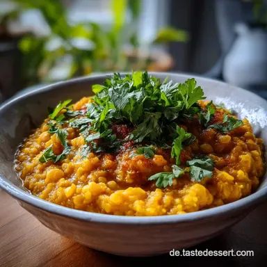Veganer Rote Linsen Eintopf: Einfach Aromatischer Klassiker Rezeptkarte