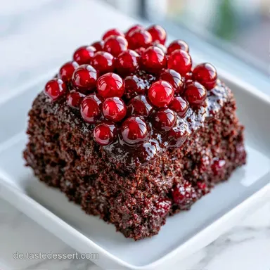 Veganer Schokokuchen Mit Johannisbeeren Rezeptkarte