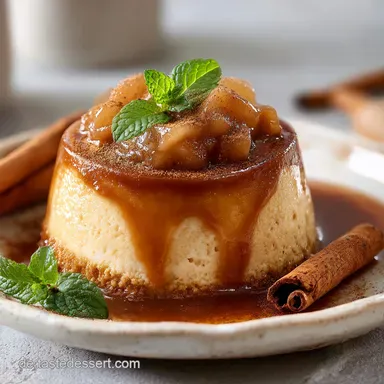 Zimtcreme mit Apfelmus f&uuml;r 4 Portionen Rezeptkarte