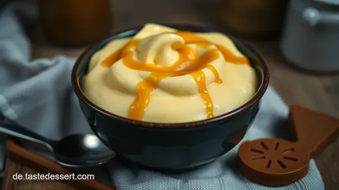 Cremiger Kokospudding mit Karamellsoße