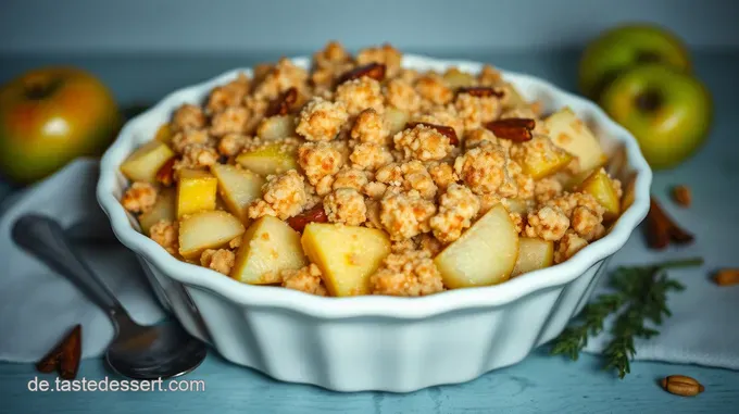 Himmlischer Apfel-Crumble mit Haferflocken