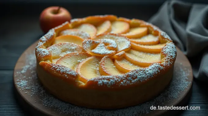 Köstlicher Apfelkuchen mit Schmand und Pudding