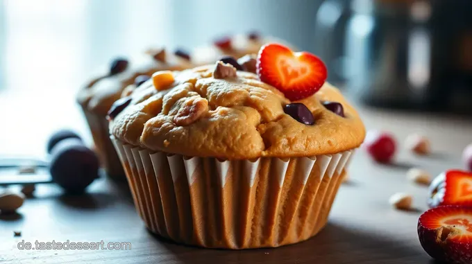 Saftige Vegane Muffins mit Früchten und Nüssen