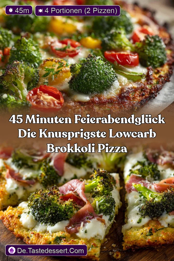 45 Minuten FeierabendGl&uuml;ck Die knusprigste LowCarb Brokkoli Pizza