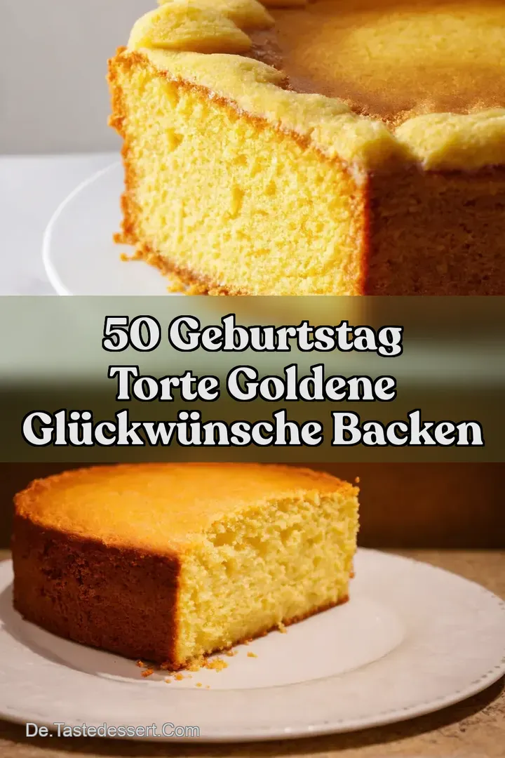 50 Geburtstag Torte Goldene Gl&uuml;ckw&uuml;nsche backen