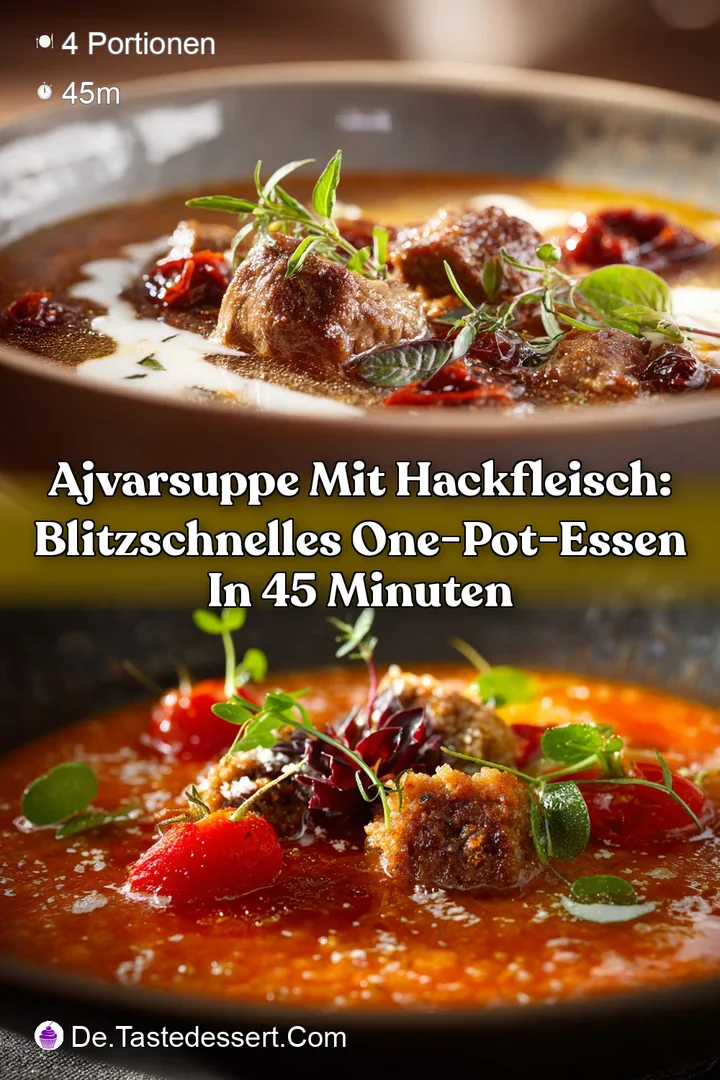 Ajvarsuppe mit Hackfleisch: Blitzschnelles One-Pot-Essen in 45 Minuten
