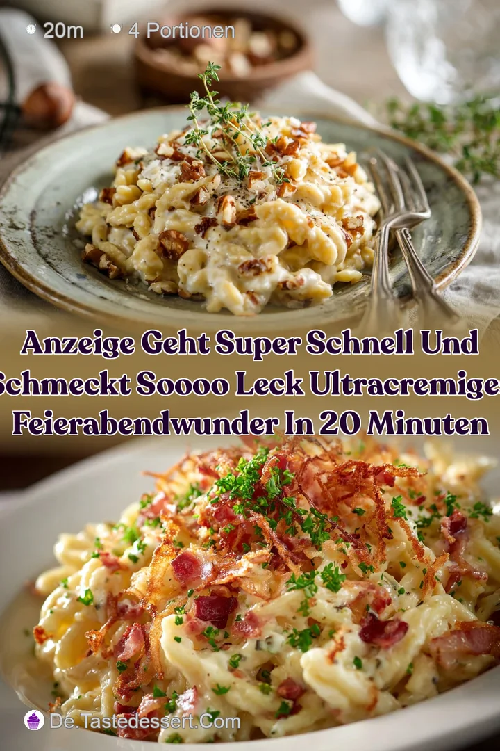 Anzeige Geht super schnell und schmeckt soooo leck Ultracremiges FeierabendWunder in 20 Minuten