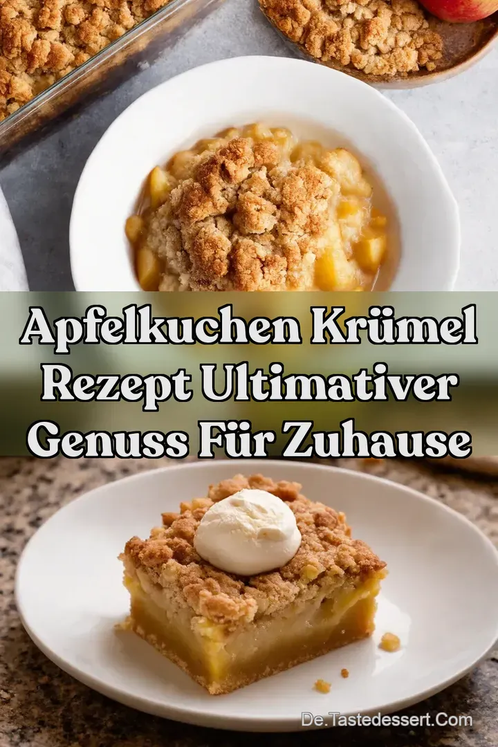 Apfelkuchen Kr&uuml;mel Rezept Ultimativer Genuss f&uuml;r Zuhause